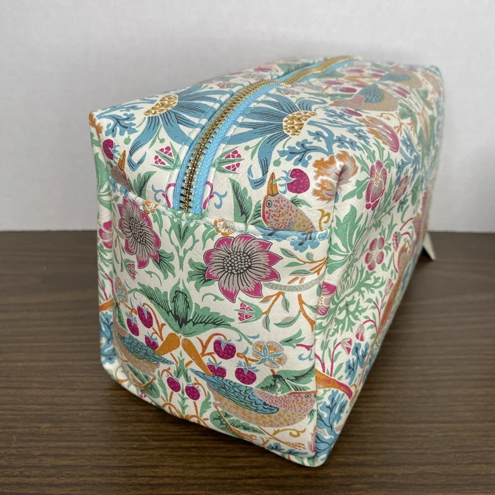 William Morris At Home Summer Strawberry Thief Toiletry Large Wash Bag 6x9